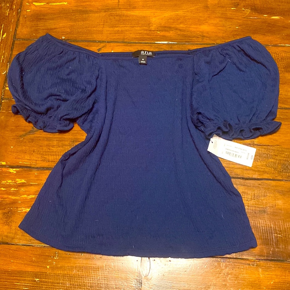 Off shoulder blue shirt NWT